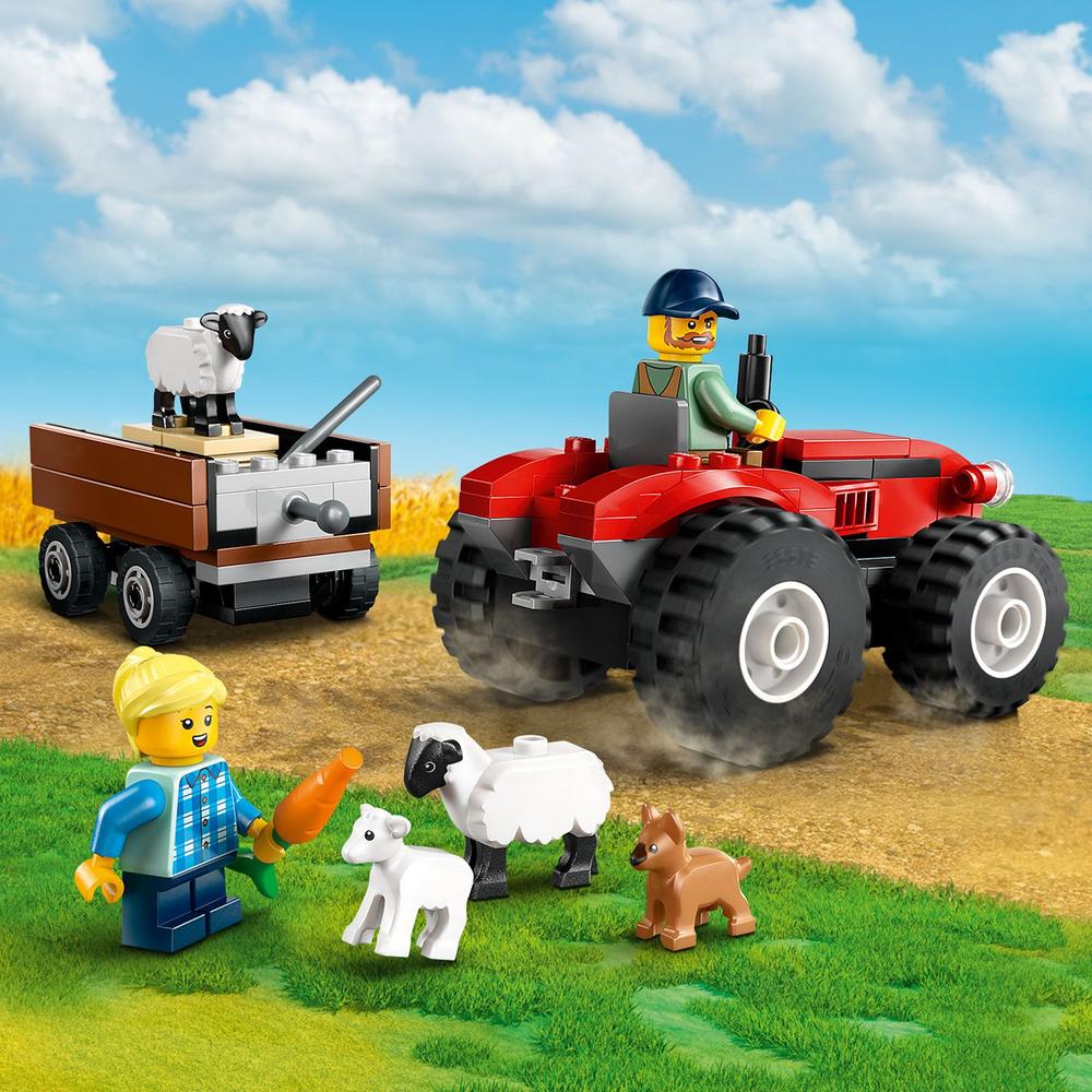 LEGO® City 60461 Červený traktor s přívěsem a ovcemi