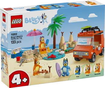 LEGO® Bluey 11202 Bluey a rodinný výlet autem na pláž
