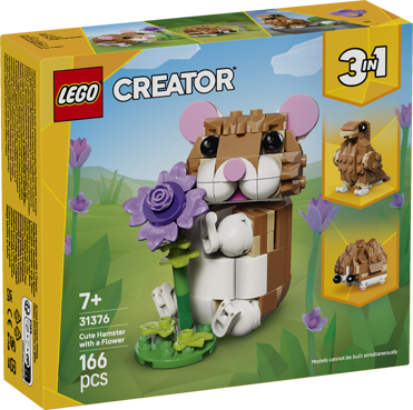 LEGO® Creator 3 v 1 31376 Roztomilý křeček s květinou