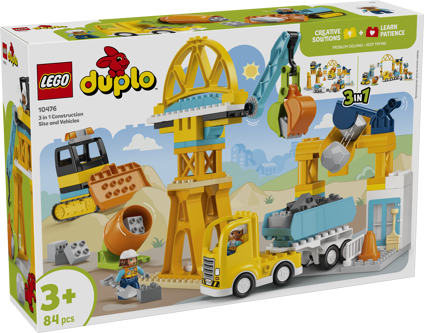 LEGO® DUPLO® 10476 Staveniště a vozidla 3 v 1
