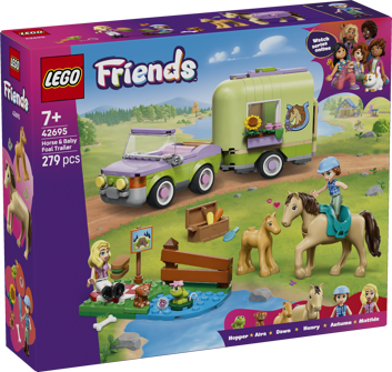 LEGO® Friends 42695 Přívěs s koněm a hříbětem