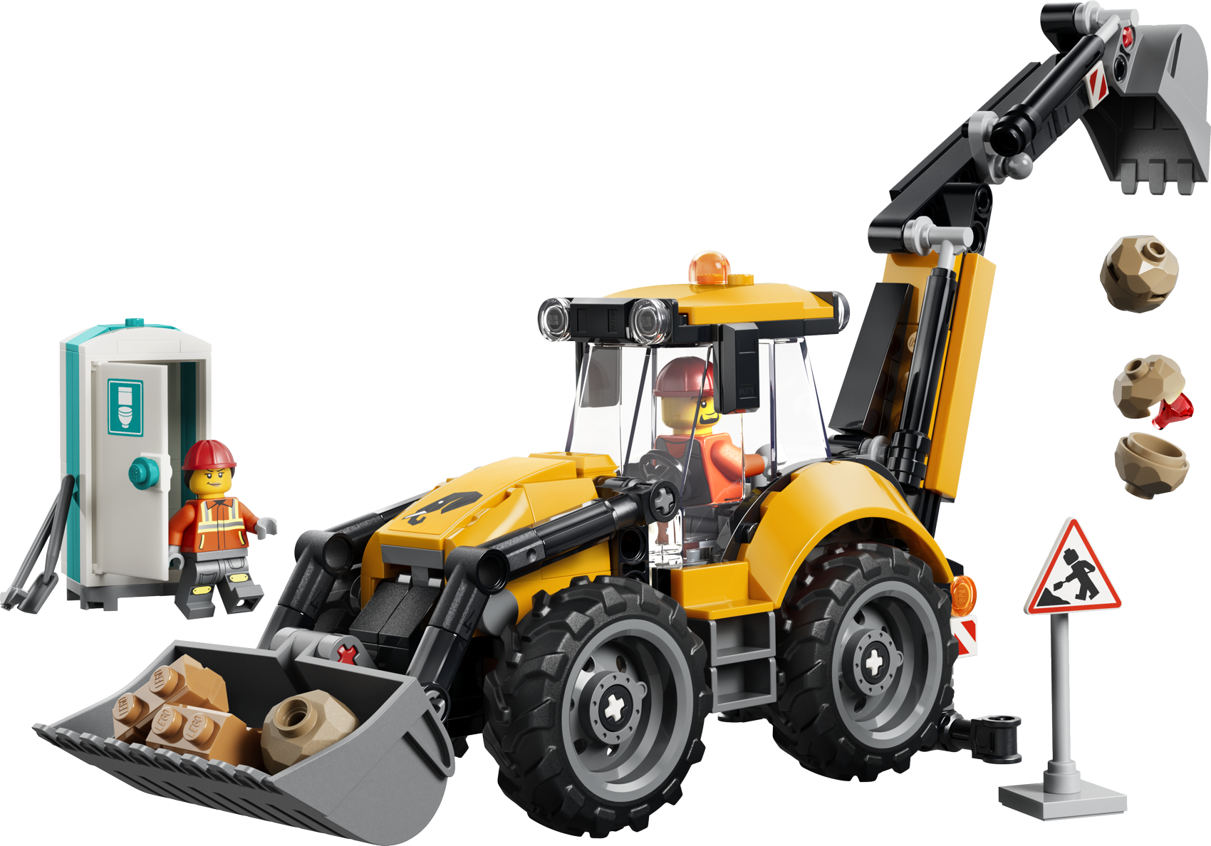LEGO® City 60480 Žlutý nakladač s rypadlem