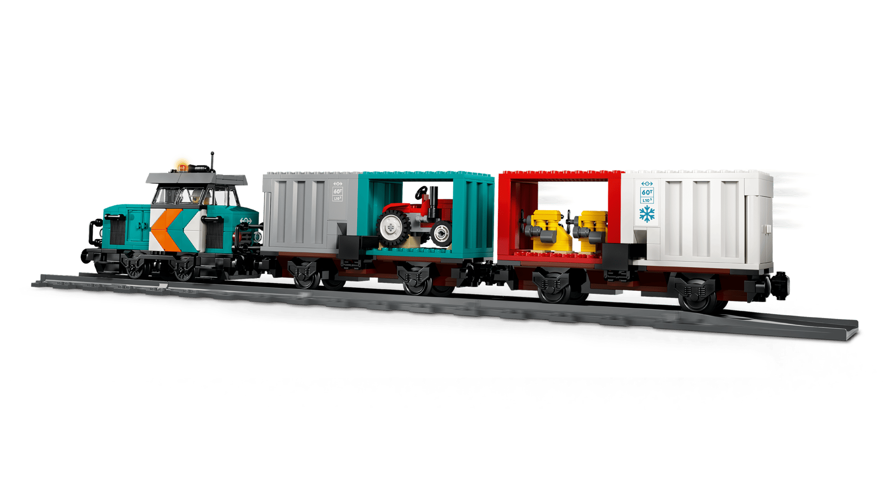 LEGO® City 60509 Přístavní nákladní vlak s jeřábem a náklaďákem