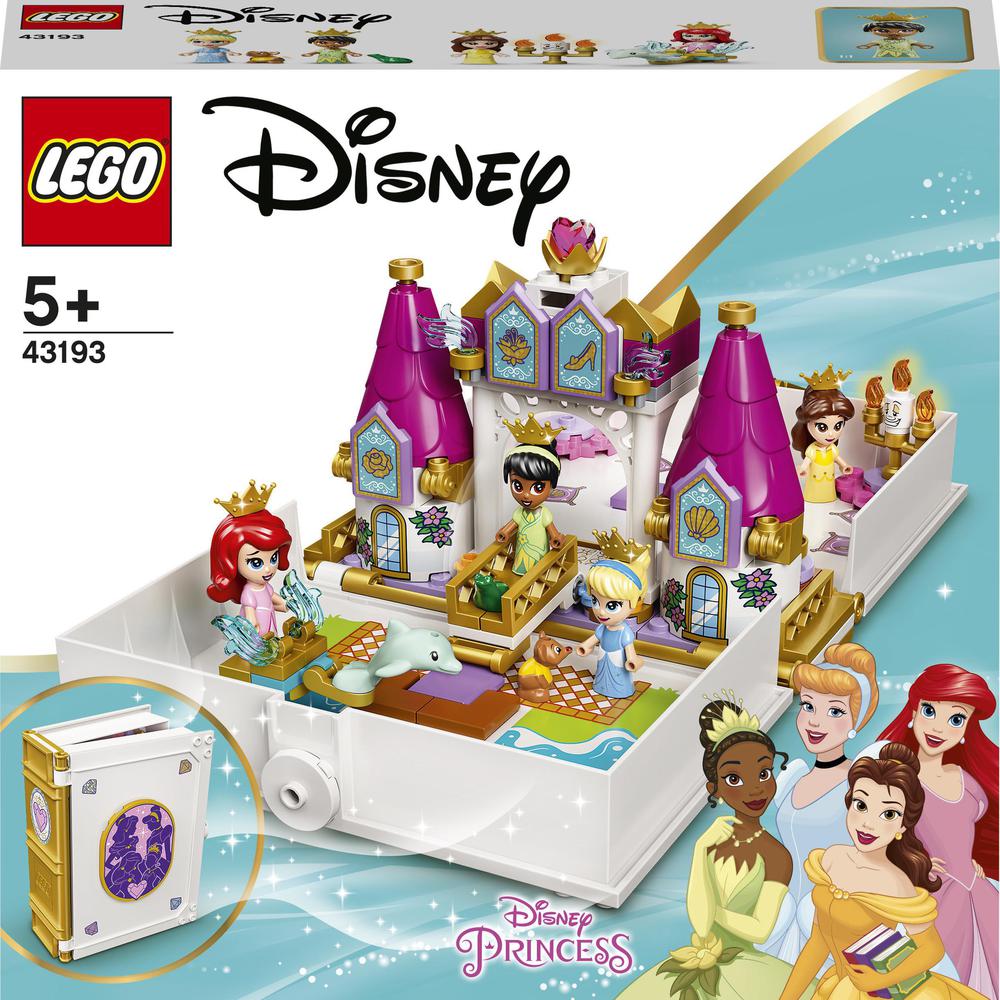 LEGO® I Disney Princess™ 43193 Ariel, Kráska, Popelka a Tiana a jejich pohádková kniha dobrodružství
