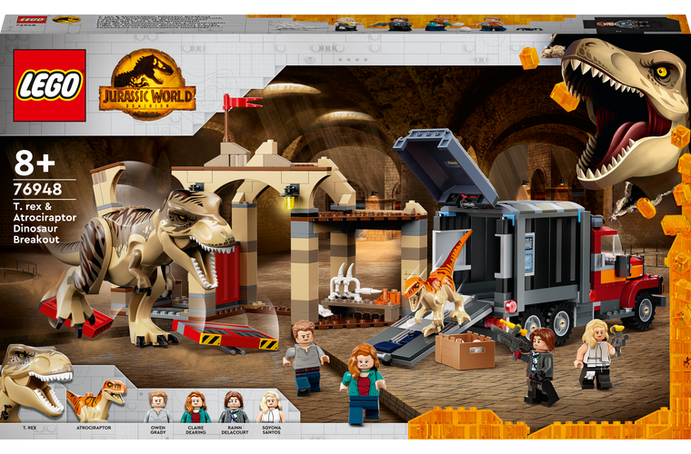 LEGO® Jurassic World 76948 Útěk T-rexe a atrociraptora