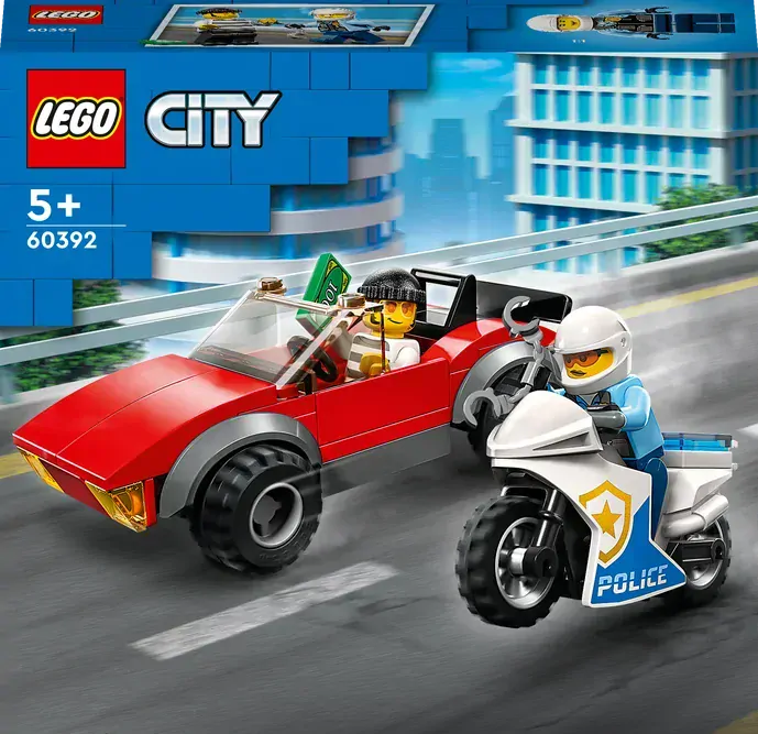 LEGO® CITY 60392 Honička auta s policejní motorkou