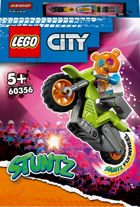LEGO® CITY 60356 Medvěd a kaskadérská motorka
