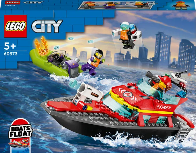 LEGO® CITY 60373 Hasičská záchranná loď a člun