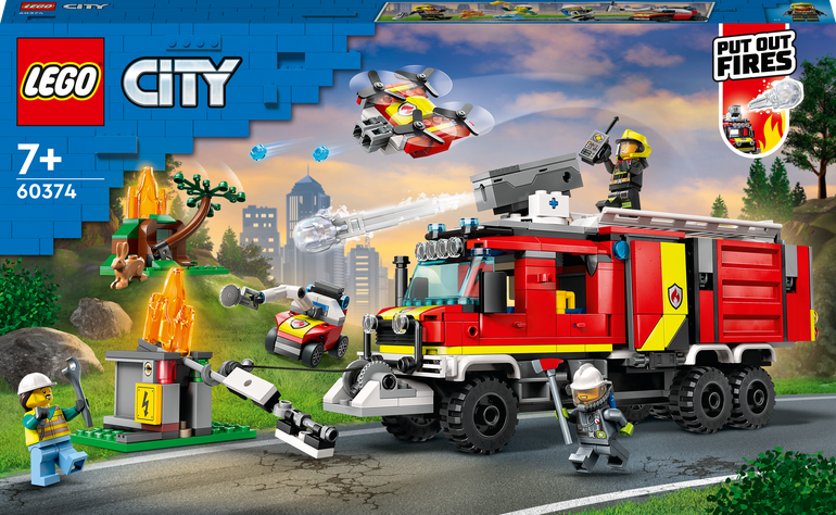 LEGO® CITY 60374 Velitelský vůz hasičů - poničený box