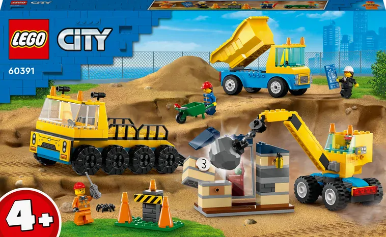 LEGO® CITY 60391 Vozidla ze stavby a demoliční koule