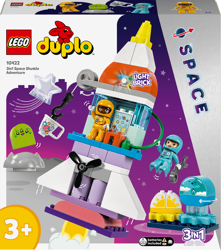 LEGO® DUPLO® 10422 Vesmírné dobrodružství s raketoplánem 3 v 1