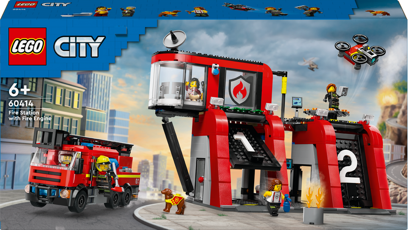 LEGO® CITY 60414 Hasičská stanice s hasičským vozem