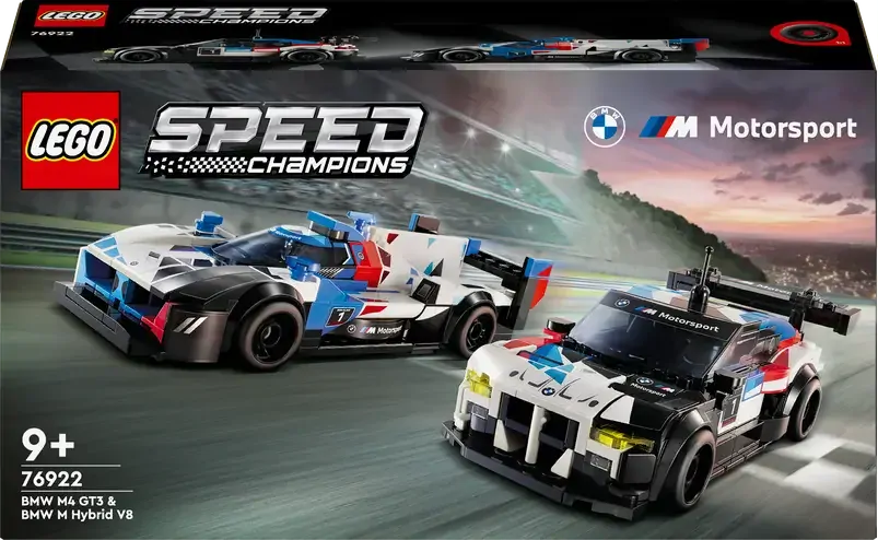 LEGO® Speed Champions 76922 Závodní auta BMW M4 GT3 a BMW M Hybrid V8