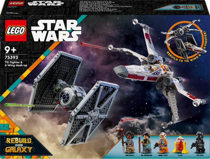 LEGO® Star Wars™ 75393 Stíhačka TIE a X-wing – kombinovaná stavebnice