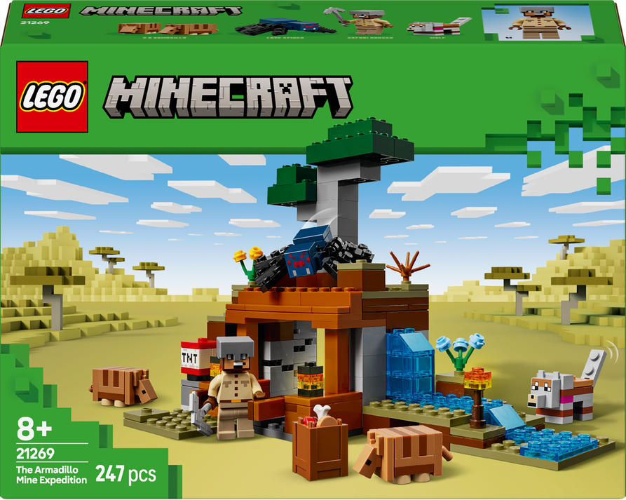 LEGO® Minecraft® 21269 Výprava do dolu a pásovec