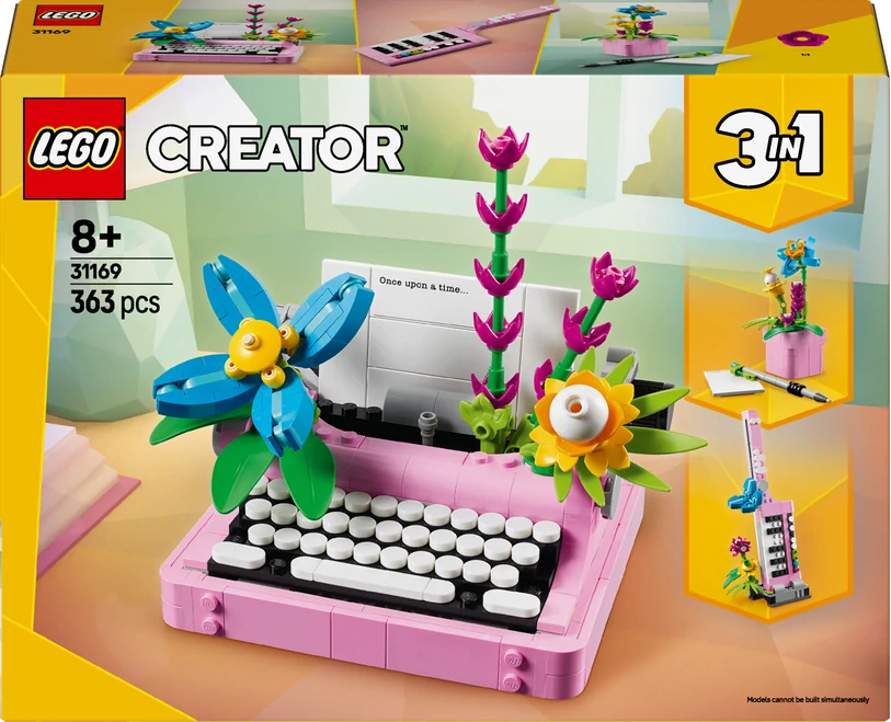 LEGO® Creator 3v1 31169 Psací stroj s květinami