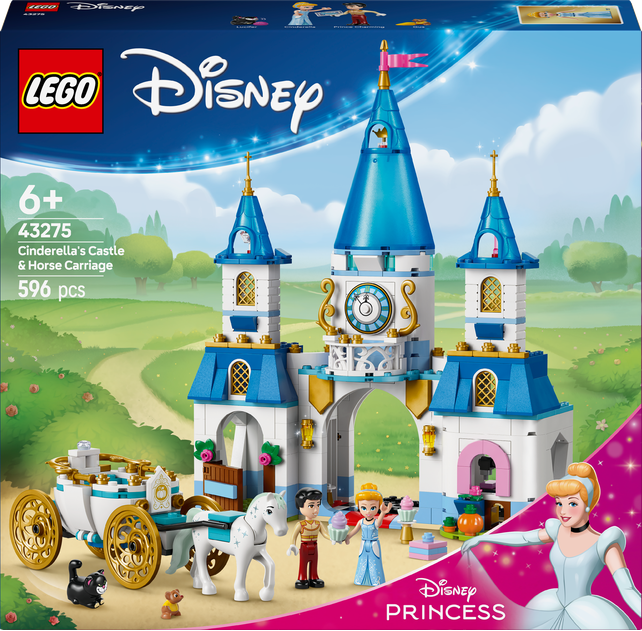 LEGO® ǀ Disney 43275 Popelčin zámek a kočár s koňmi
