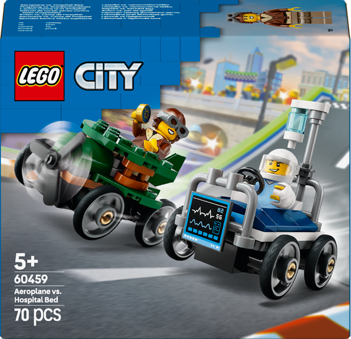 LEGO® City 60459 Závodní balíček: Letadlo vs. nemocniční lůžko
