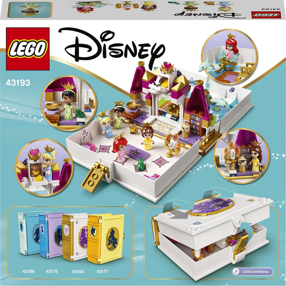 LEGO® I Disney Princess™ 43193 Ariel, Kráska, Popelka a Tiana a jejich pohádková kniha dobrodružství