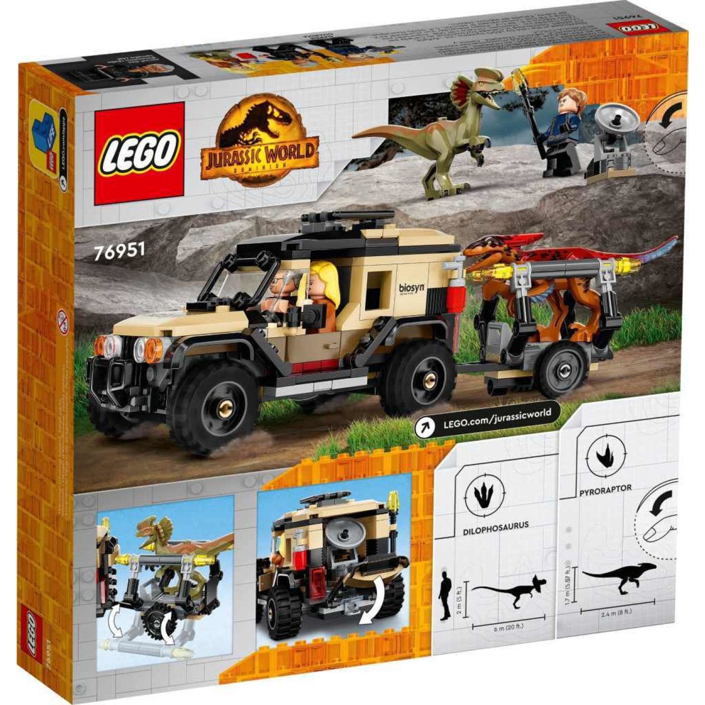 LEGO® Jurassic World 76951 Přeprava pyroraptora a dilophosaura