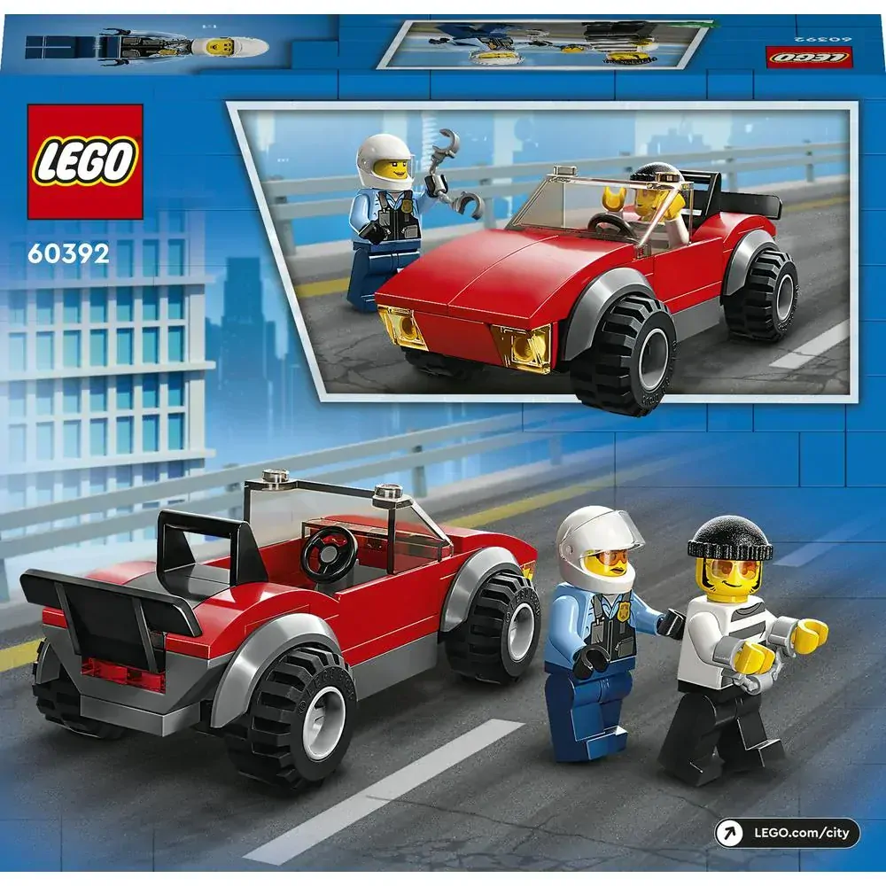 LEGO® CITY 60392 Honička auta s policejní motorkou
