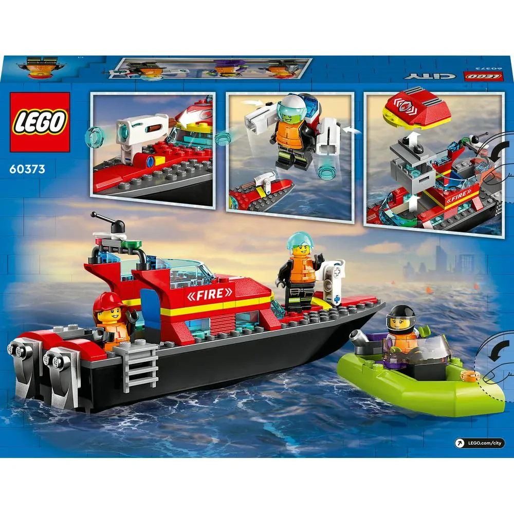 LEGO® CITY 60373 Hasičská záchranná loď a člun