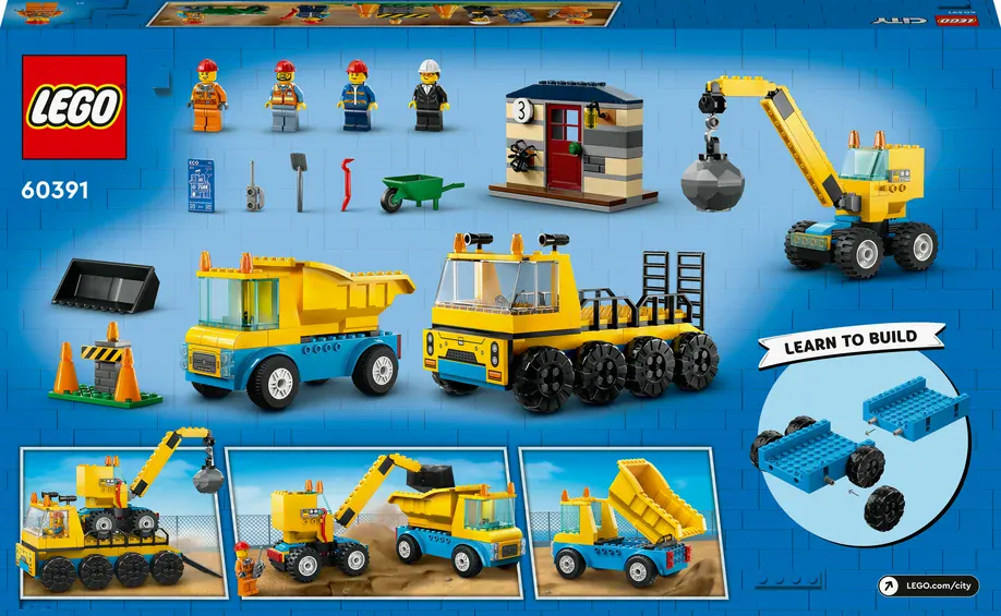 LEGO® CITY 60391 Vozidla ze stavby a demoliční koule