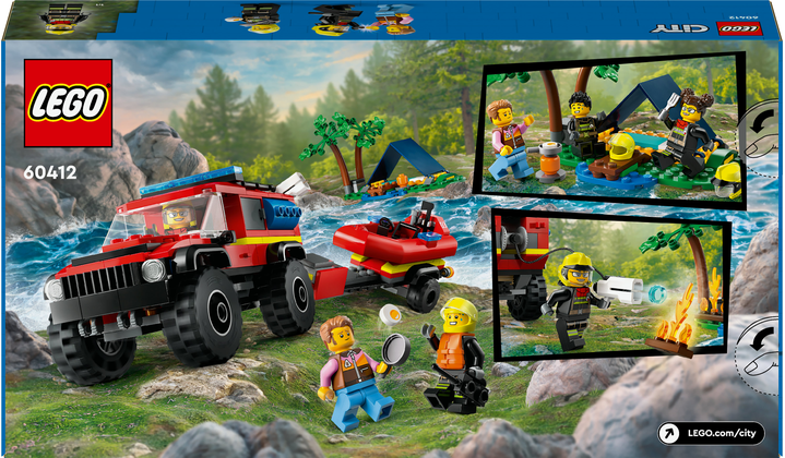 LEGO® CITY 60412 Hasičský vůz 4x4 a záchranný člun