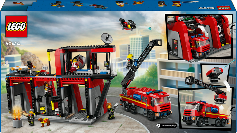 LEGO® CITY 60414 Hasičská stanice s hasičským vozem