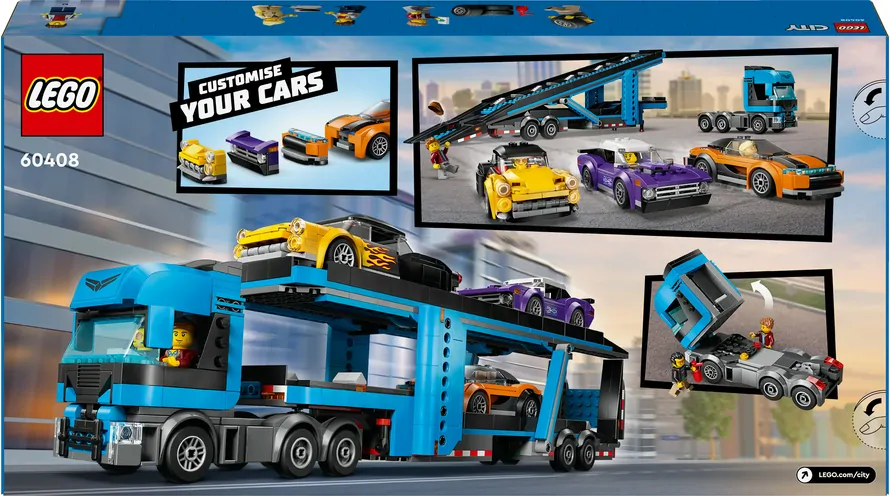 LEGO® City 60408 Kamion pro přepravu aut se sporťáky