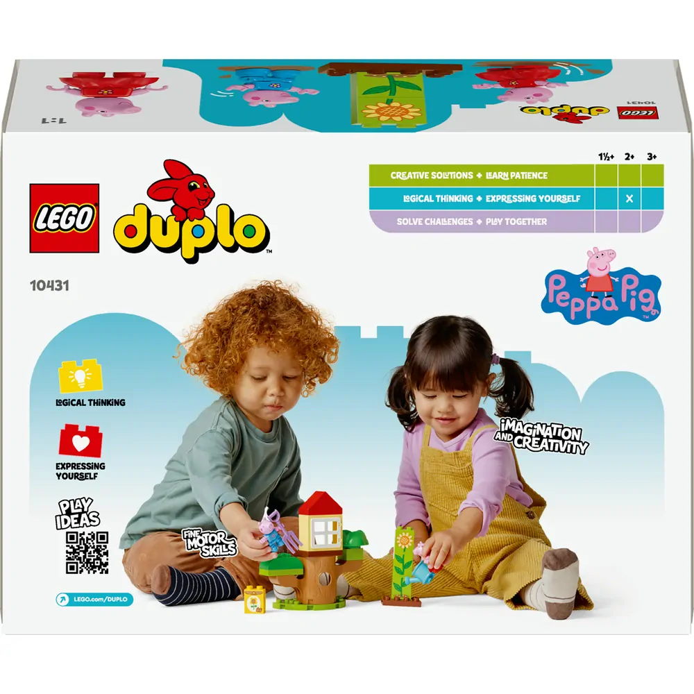 LEGO® DUPLO® 10431 Prasátko Peppa – zahrada a dům na stromě