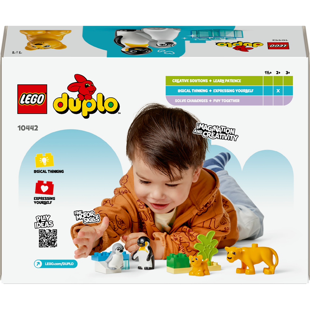 LEGO® DUPLO® 10442 Rodinky divokých zvířat: Tučňáci a lvi