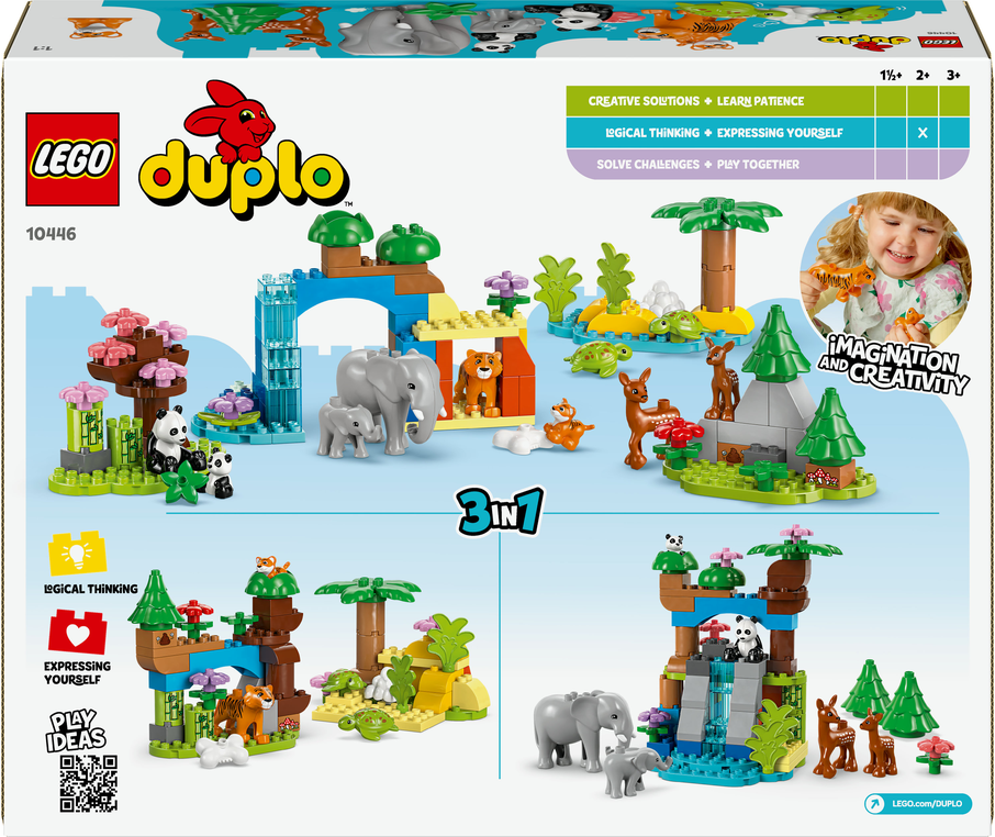 LEGO® DUPLO® 10446 Rodinky divokých zvířat 3 v 1