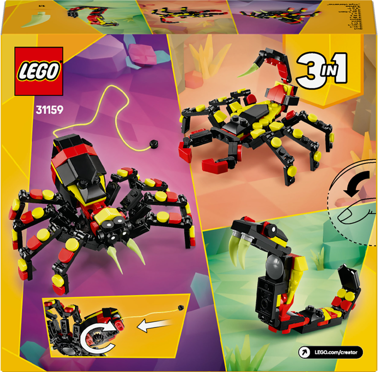 LEGO® Creator 3v1 31159 Divoká zvířata: Překvapivý pavouk