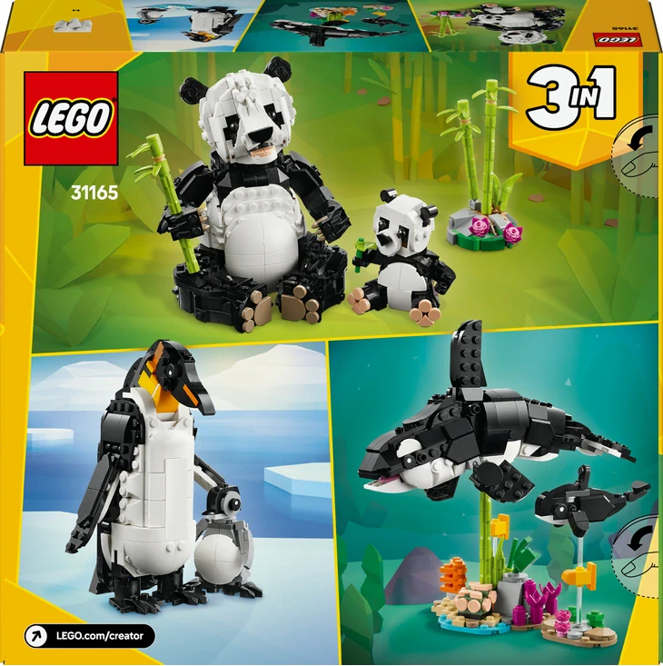 LEGO® Creator 3v1 31165 Divoká zvířata: Pandí rodinka