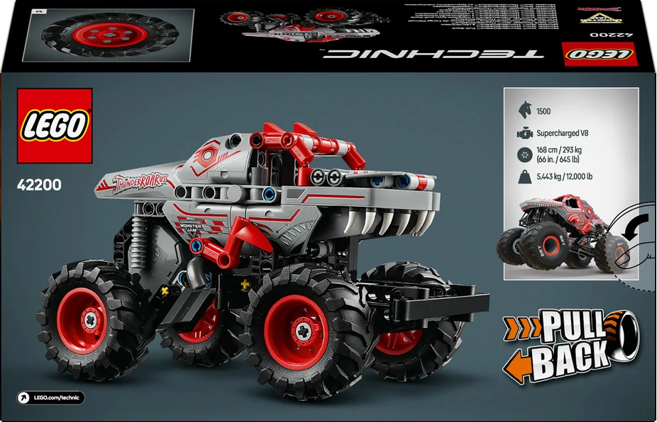 LEGO® Technic 42200 Monster Jam™ ThunderROARus™ s natahovacím motorem