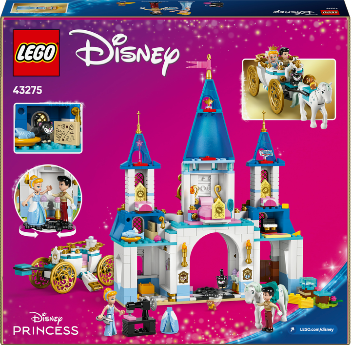 LEGO® ǀ Disney 43275 Popelčin zámek a kočár s koňmi