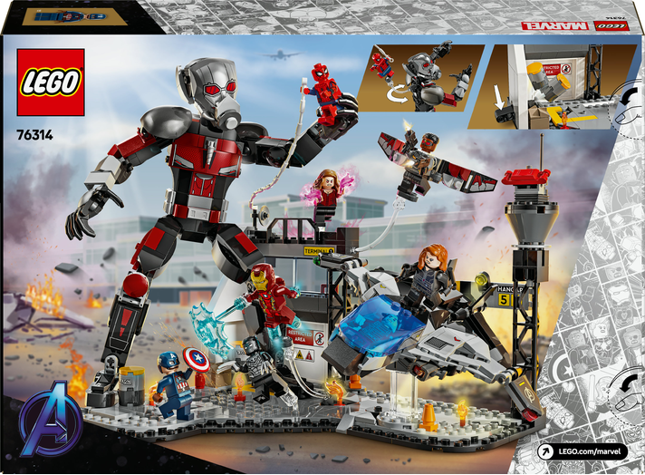 LEGO® Marvel 76314 Akční bitva – Captain America: Občanská válka