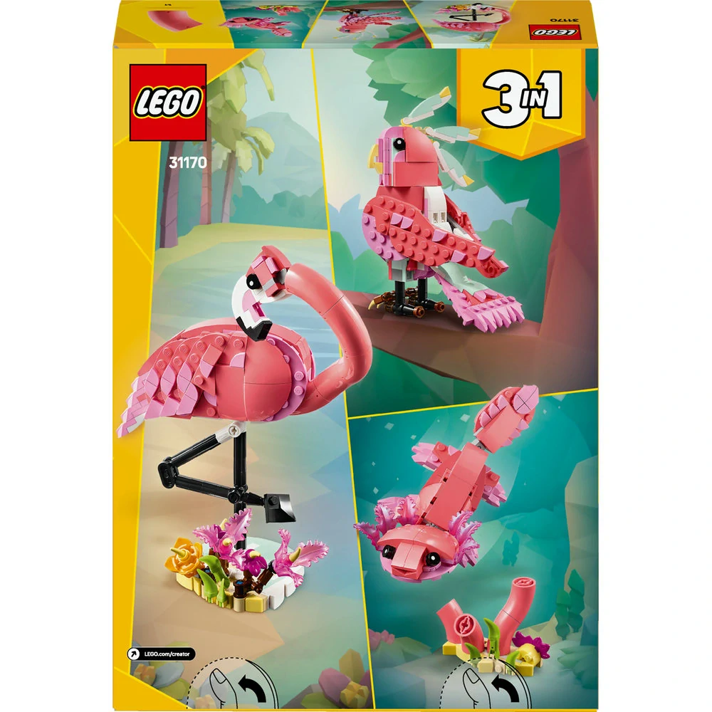 LEGO® Creator 3 v 1 31170 Divoká zvířata: Růžový plameňák