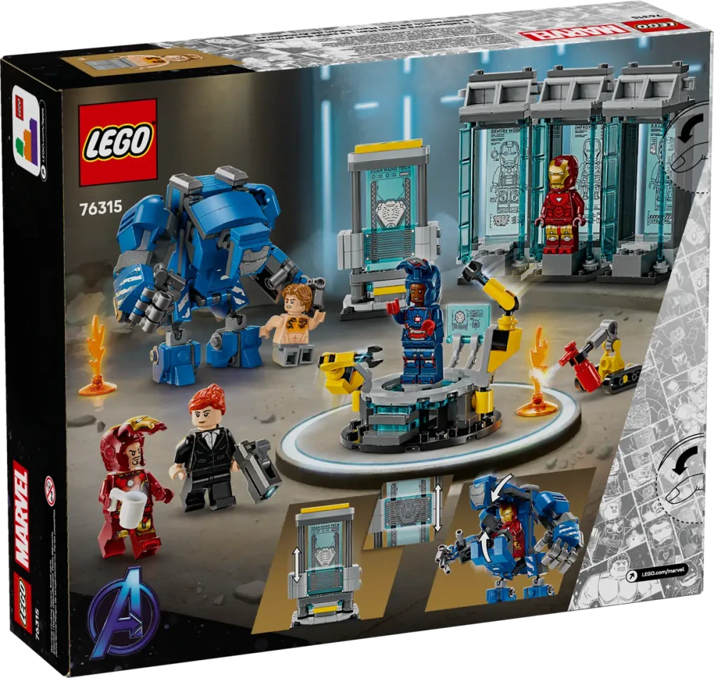 LEGO® Marvel 76315 Iron Man a jeho laboratoř: Síň brnění