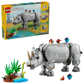 LEGO® 31171 CREATOR Divoká zvířata: Majestátní nosorožec s ptáčky