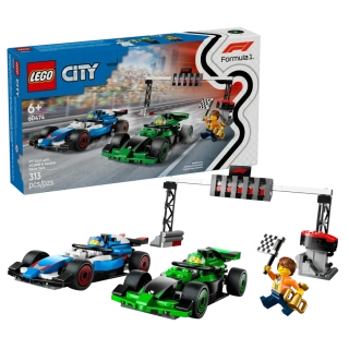 LEGO® City 60474 Padok F1 s formulemi VCARB a Sauber