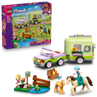 LEGO® Friends 42695 Přívěs s koněm a hříbětem