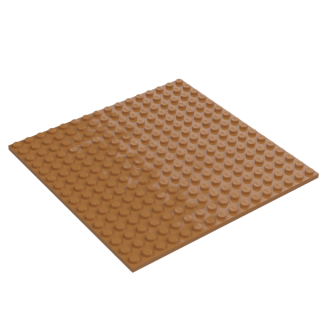 Plate 16*16 nugátová - medium nougat